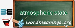 WordMeaning blackboard for atmospheric state